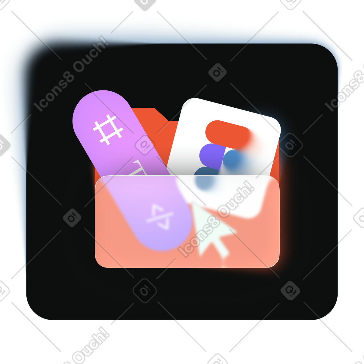 PNG、SVG 形式の クリエイティブアセットライブラリデザインリソースキット イラスト