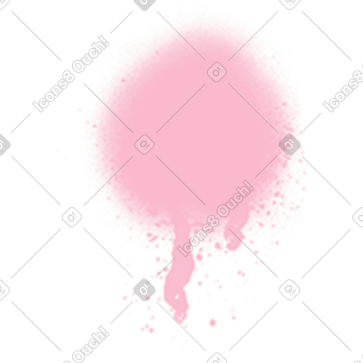 Pink spot illustration in Jumble style download in PNG, SVG