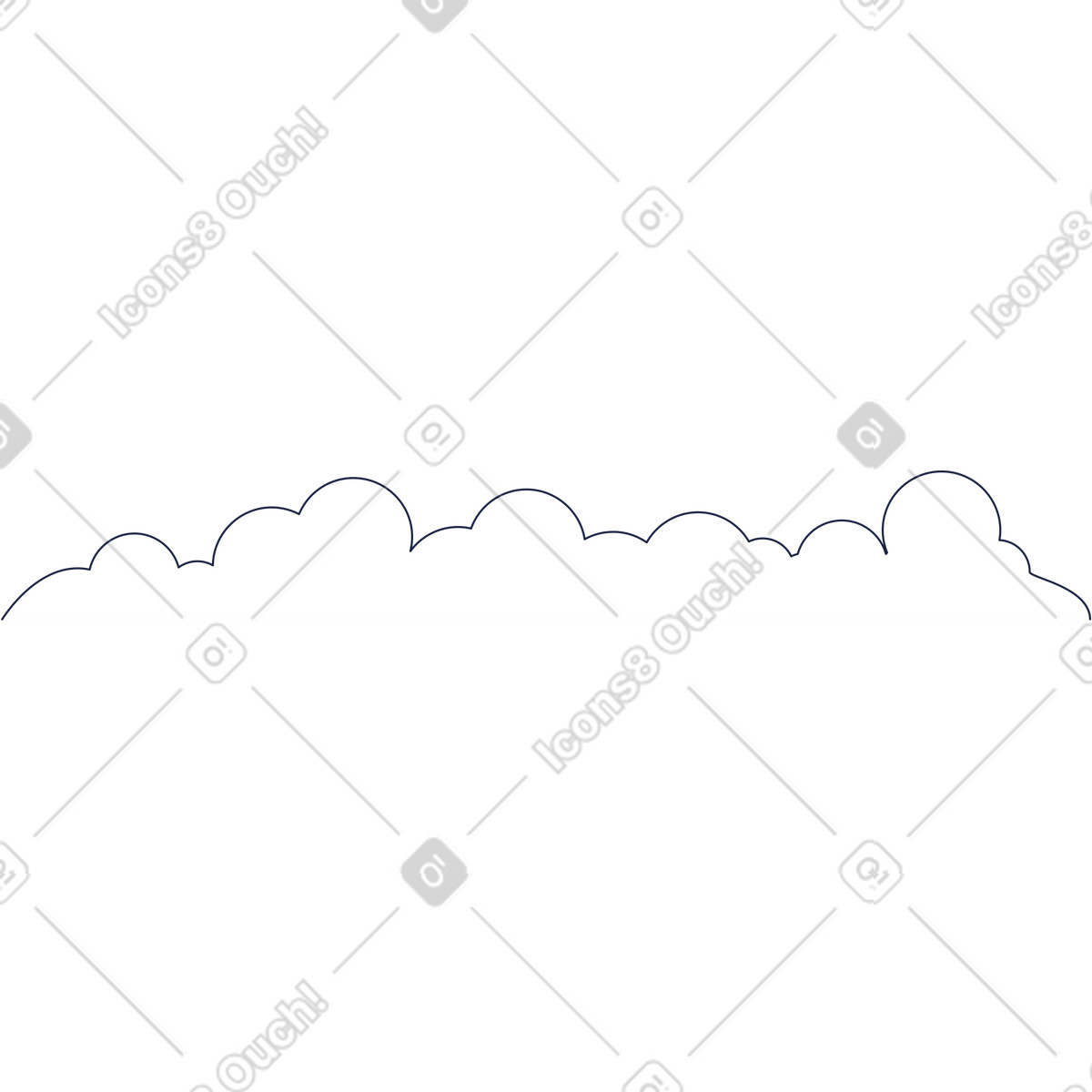 Linea cespuglio 2 illustrazione in stile Urban Line scarica in PNG, SVG
