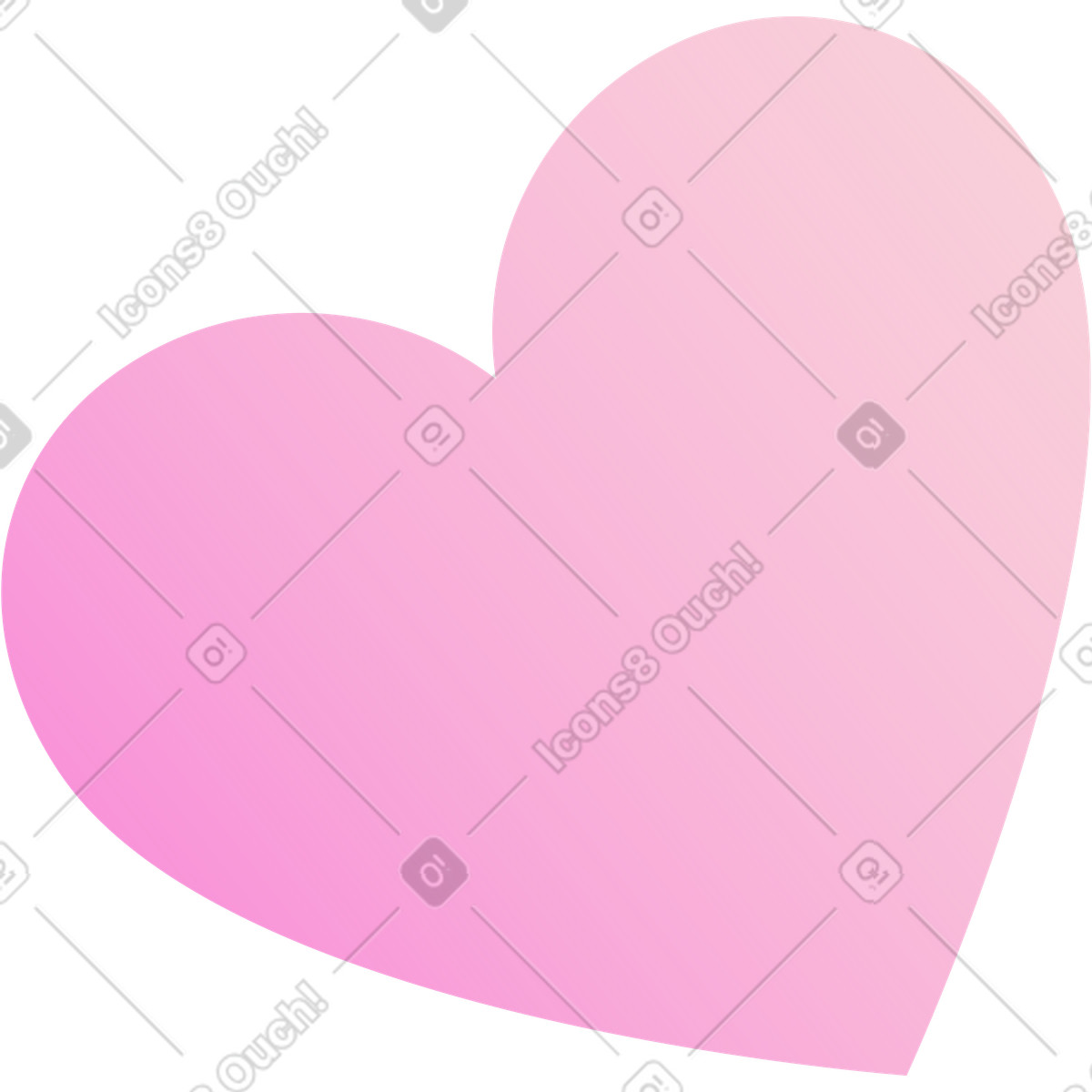Cuoricino rosa illustrazione in stile Levels scarica in PNG, SVG