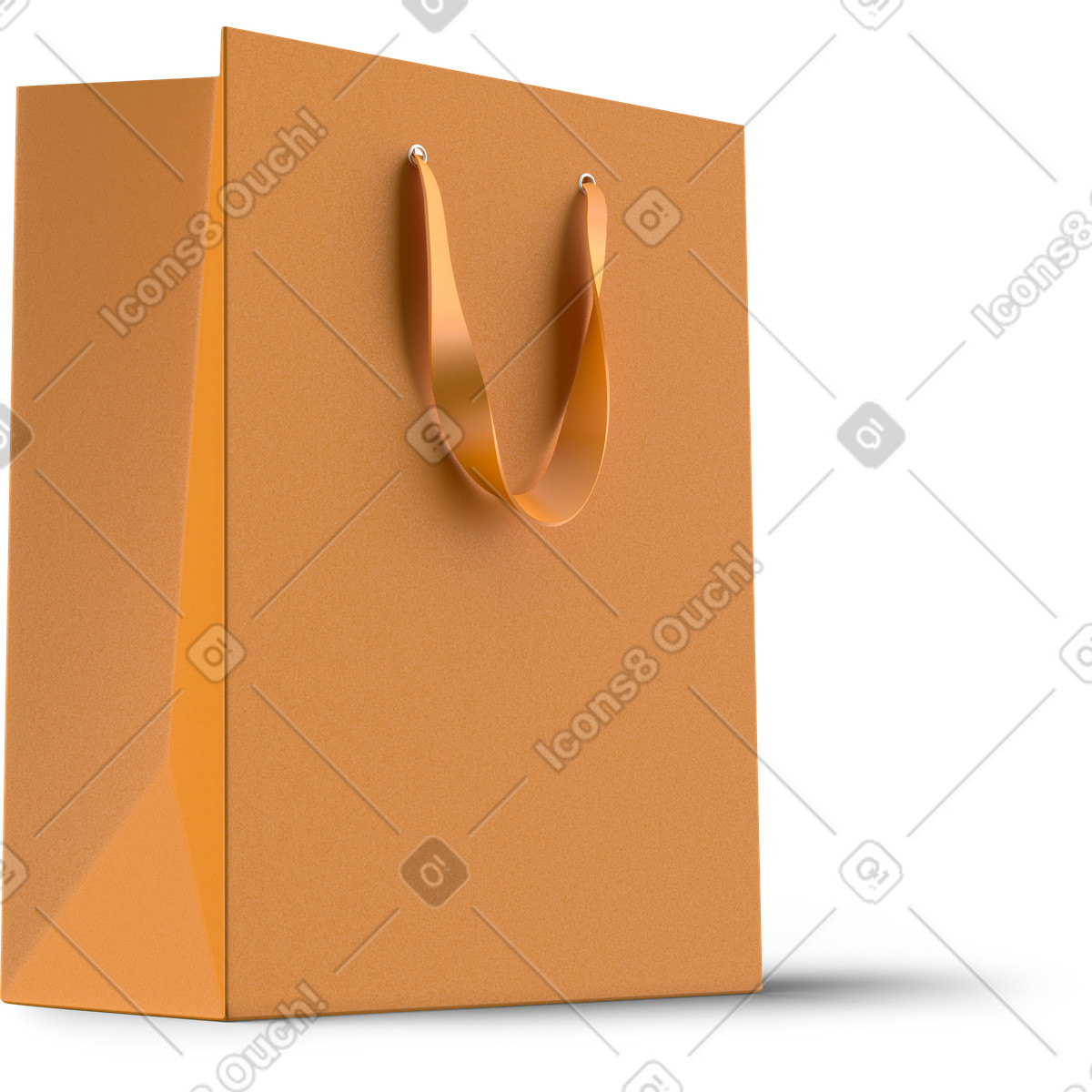 Illustration Paquet orange dans le style 3D Business à télécharger aux formats PNG, SVG