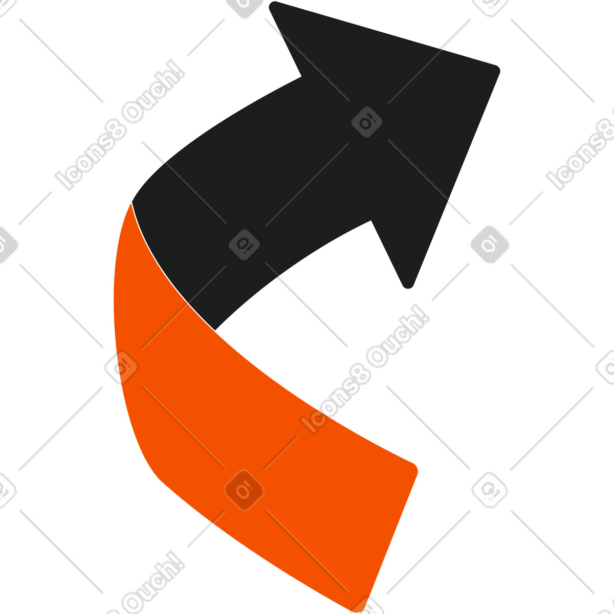 Arrow illustration in Strict style download in PNG, SVG