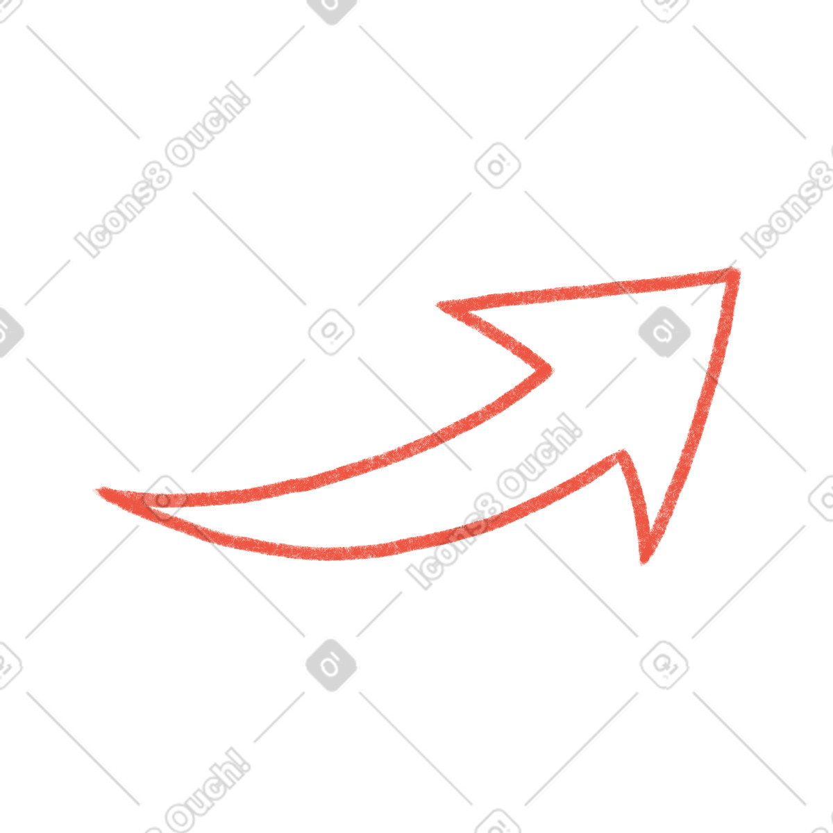 下载 Tutti 风格的 Red growth arrow 插画，支持 PNG、SVG 格式