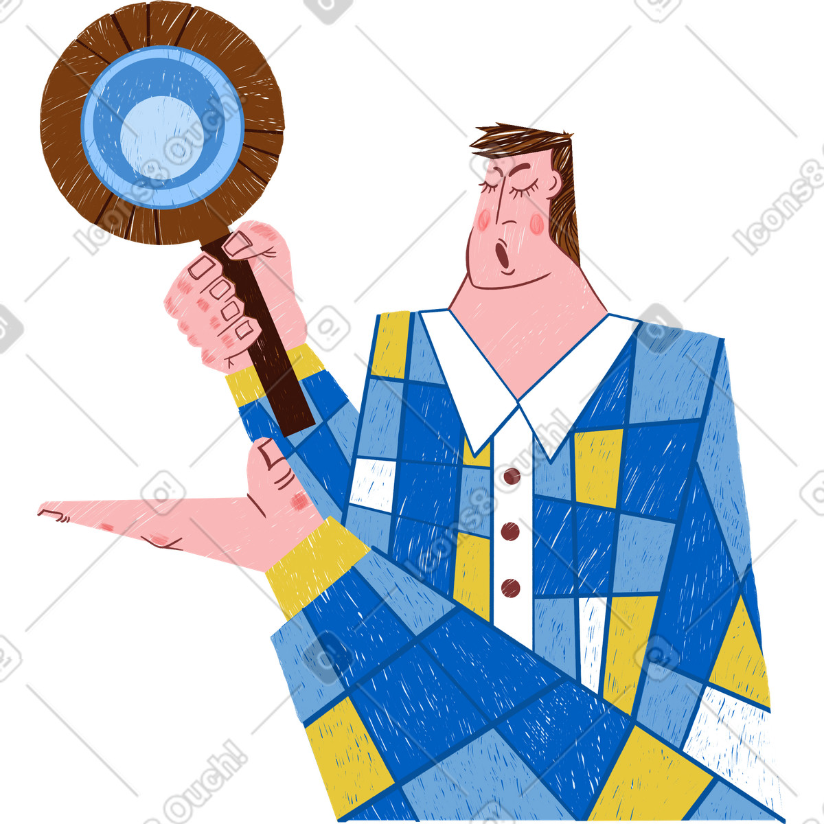 下载 Sleepy 风格的 男人 插画，支持 PNG、SVG 格式