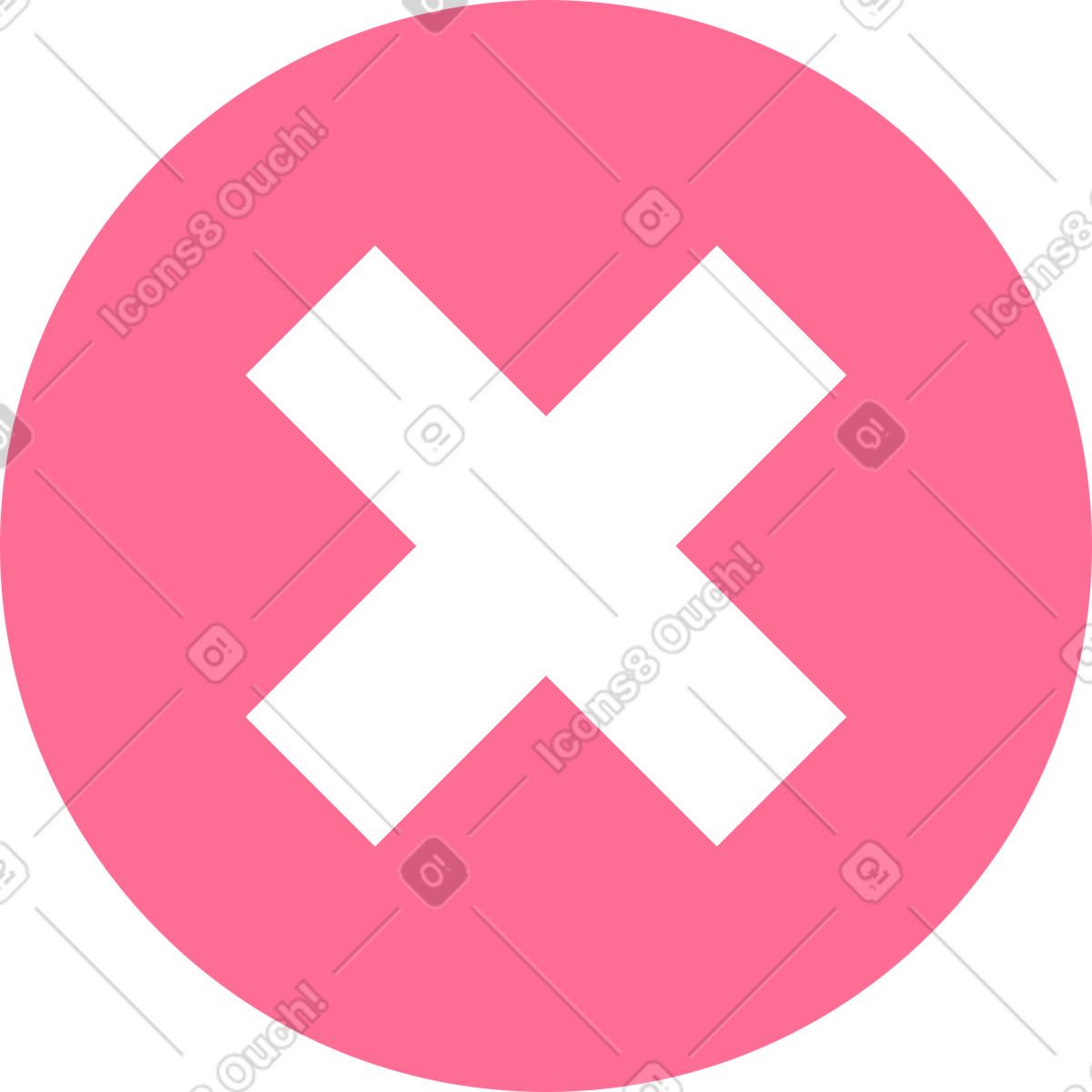 Illustration Icône d'annulation dans le style Bright à télécharger aux formats PNG, SVG