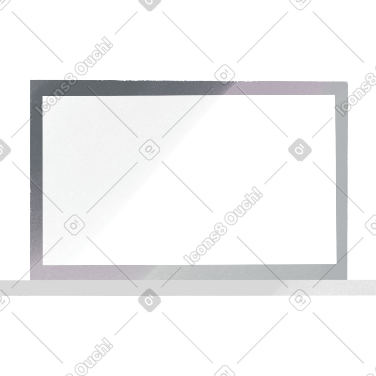 Grey laptop-Illustration im Shine-Stil als Download in PNG, SVG