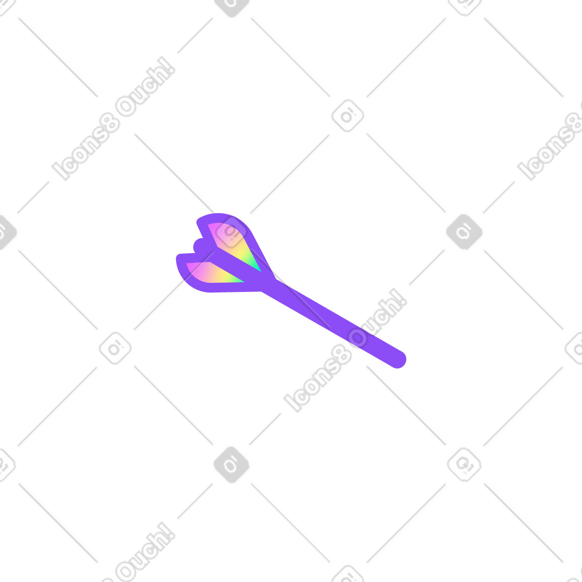 Holographic 스타일의 Arrow 일러스트레이션 PNG, SVG 다운로드
