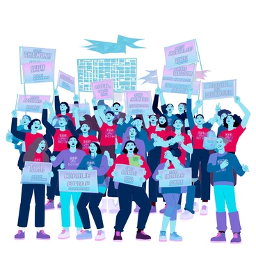 A large crowd of enthusiastic fans in a stadium, waving colorful flags and holding banners that display various messages of support for their team. The fans have a diverse range of clothing, showcasing team colors and logos. Some fans are standing on their seats, passionately cheering, while others are clapping and singing. The atmosphere is vibrant, filled with excitement and energy, as everyone shows their unwavering support for the team.