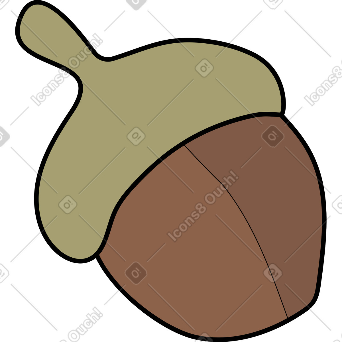 Surr 스타일의 Acorn 일러스트레이션 PNG, SVG 다운로드