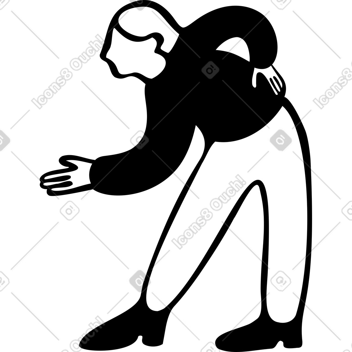 Woman illustration in Journal style download in PNG, SVG