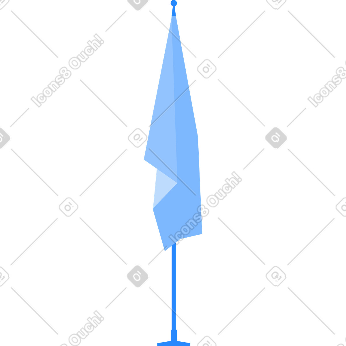Large floor flag illustration in Urban style download in PNG, SVG