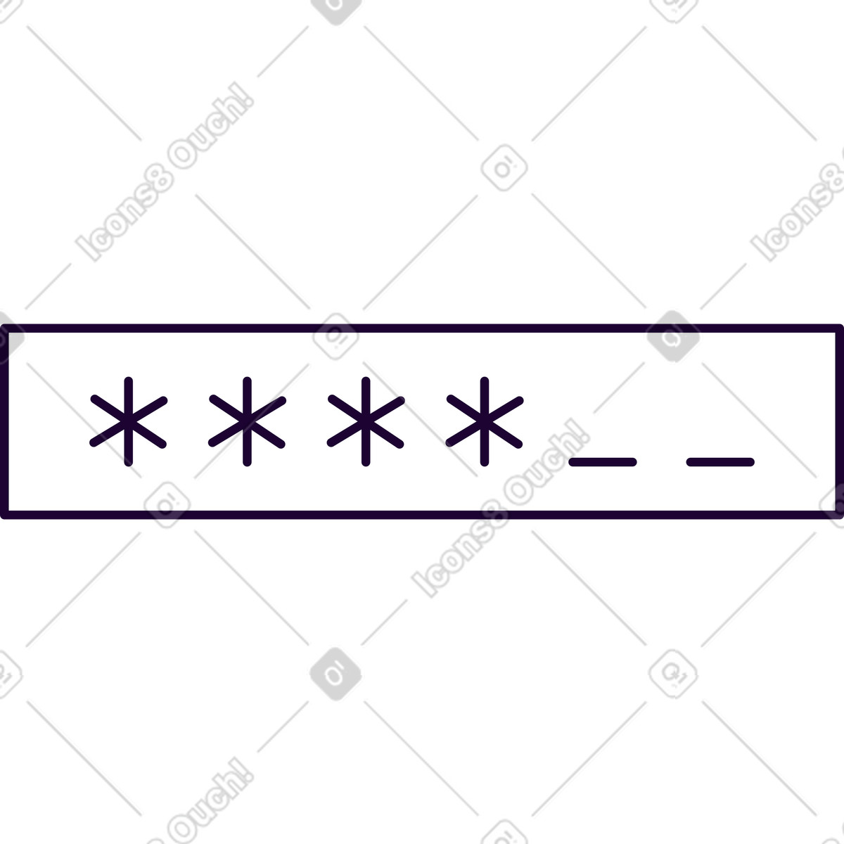 Interface board with asterisks illustration in Martina style download in PNG, SVG