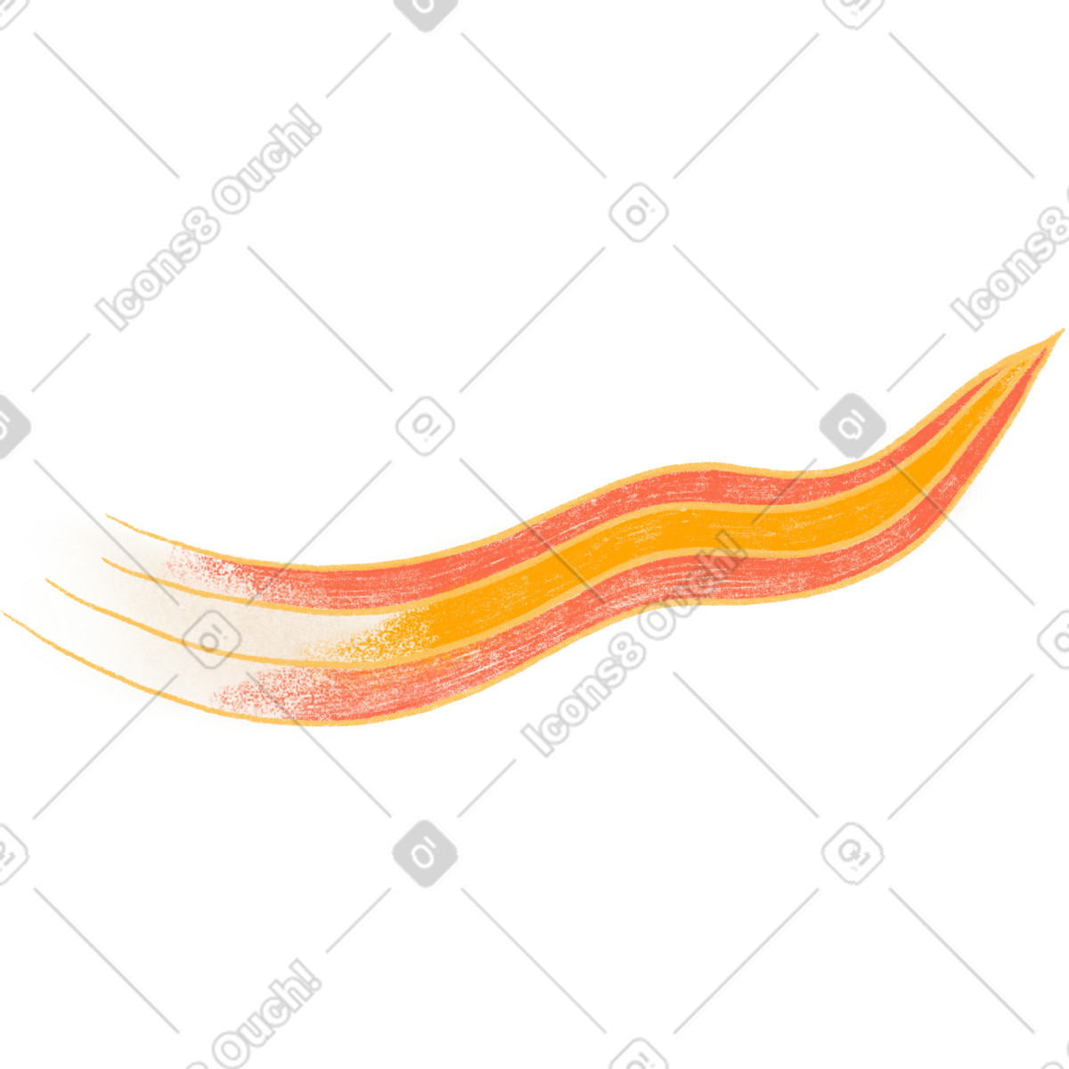 Gleam 스타일의 Red and yellow striped wavy line 일러스트레이션 PNG, SVG 다운로드