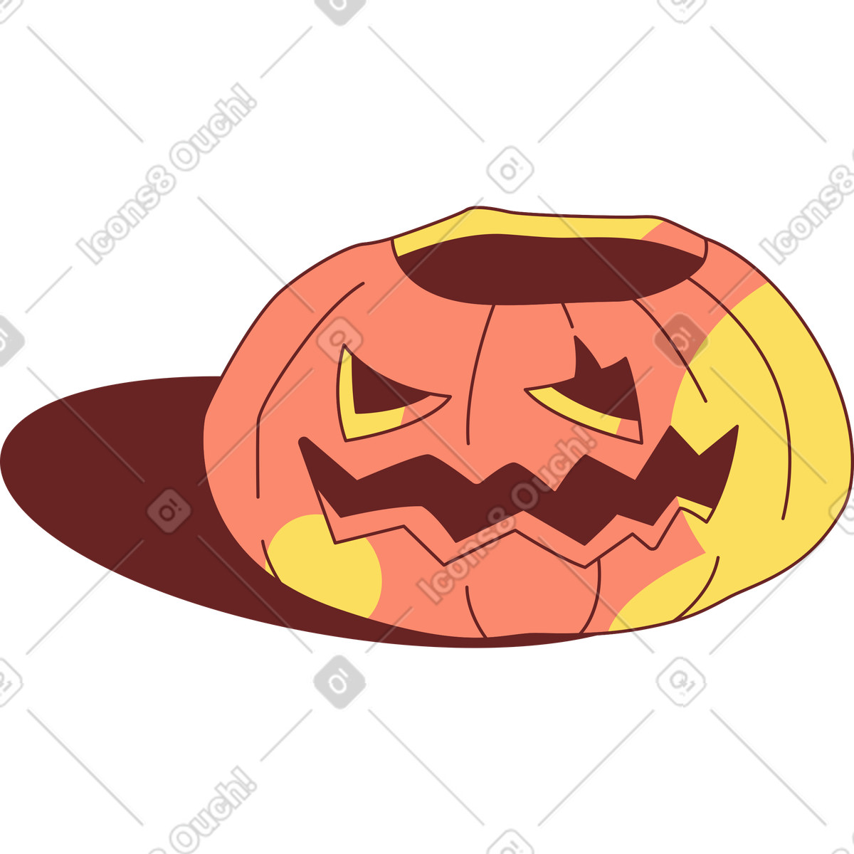Ilustración Calabaza en estilo Storyline a descargar en PNG y SVG