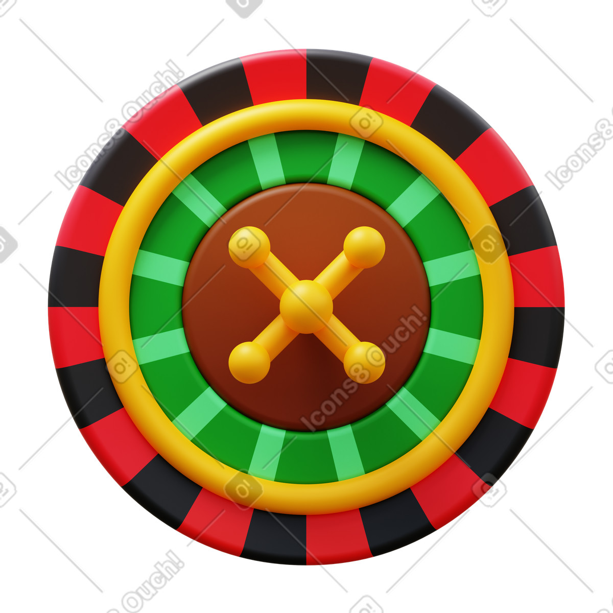 Roulette illustration in 3D Fluency style download in PNG, SVG