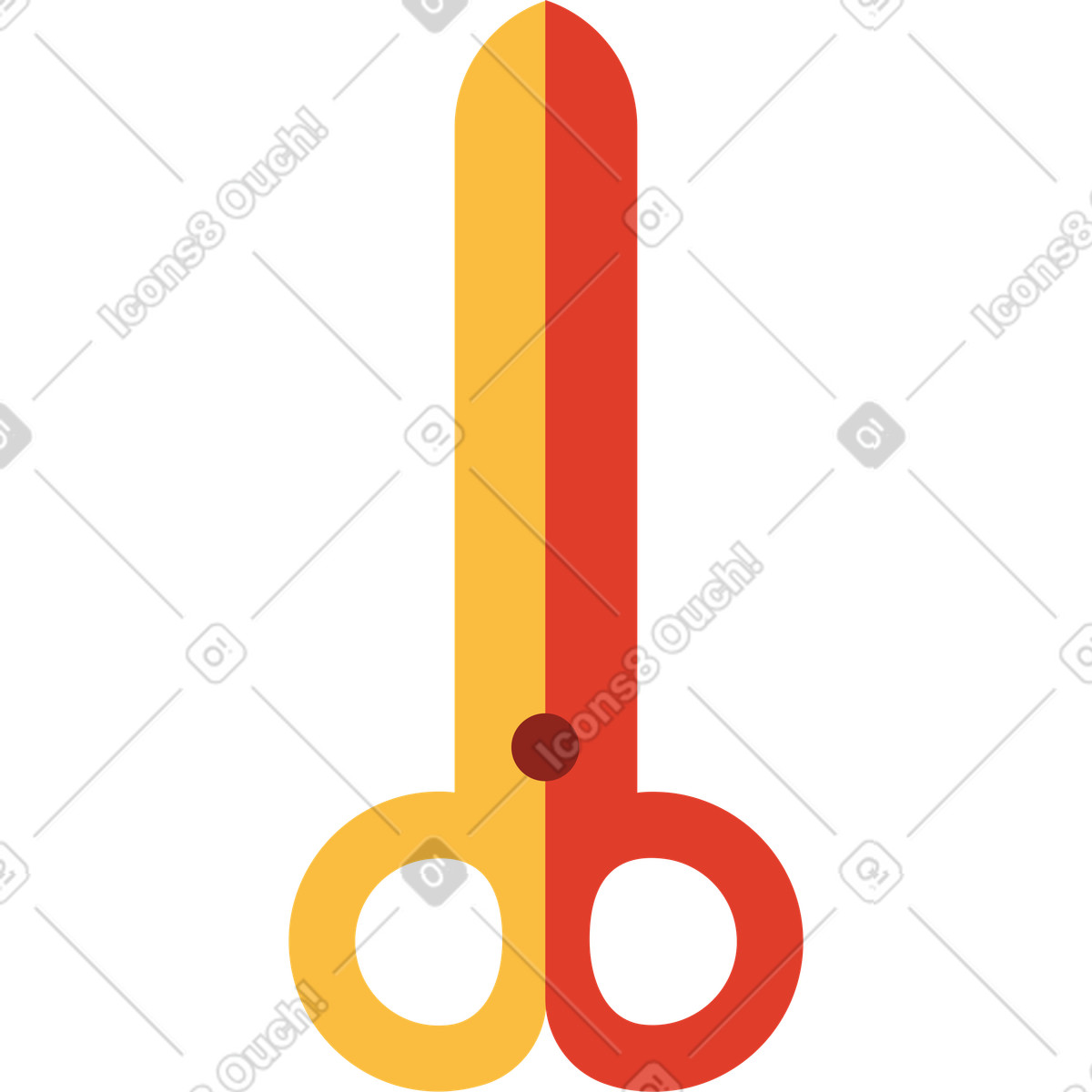 Ilustración Tijeras en estilo Burgundy a descargar en PNG y SVG