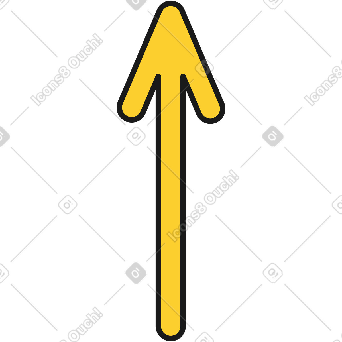 Taxi 스타일의 위쪽 화살표 일러스트레이션 PNG, SVG 다운로드
