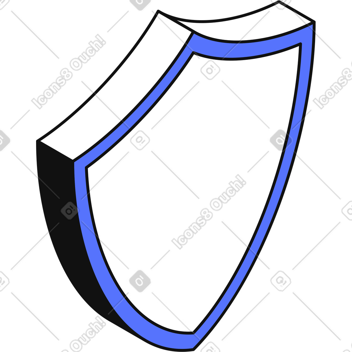 Protection shield icon for cybersecurity privacy and data safety-Illustration im Main-Stil als Download in PNG, SVG