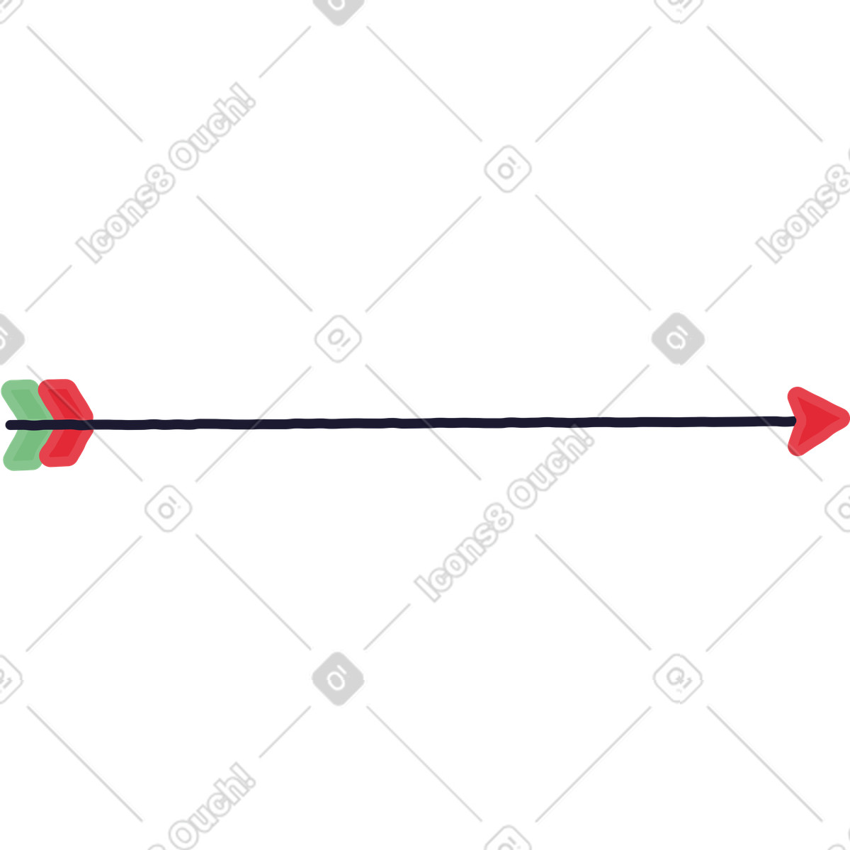 Illustration La flèche dans le style Stripy à télécharger aux formats PNG, SVG