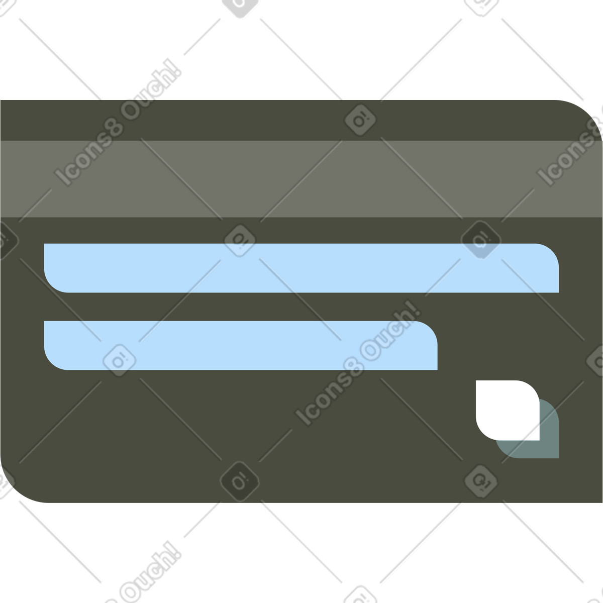 Bank card illustration in Vector style download in PNG, SVG