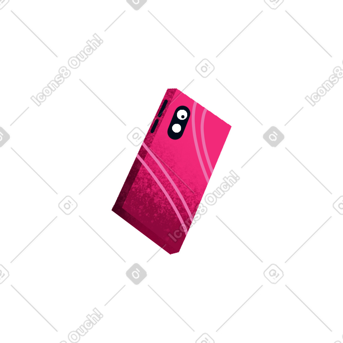 Mobile phone in a pink case illustrazione stile Flare scarica PNG, SVG