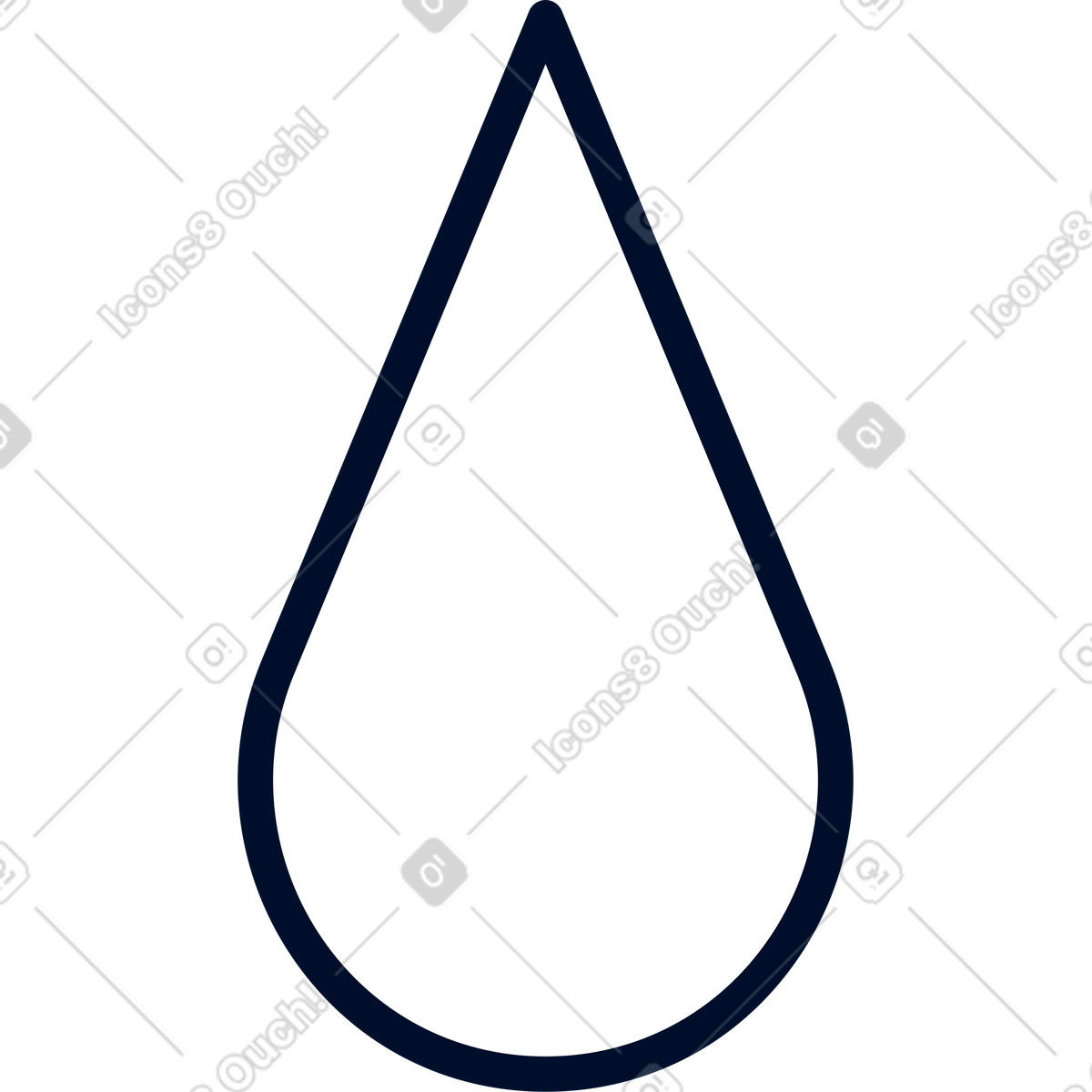 Water drop illustration in Teal style download in PNG, SVG