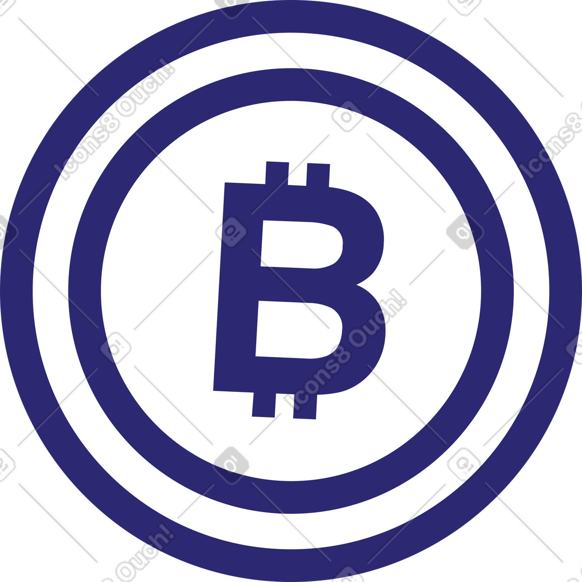 Ilustración Moneda bitcoin en estilo Cut a descargar en PNG y SVG