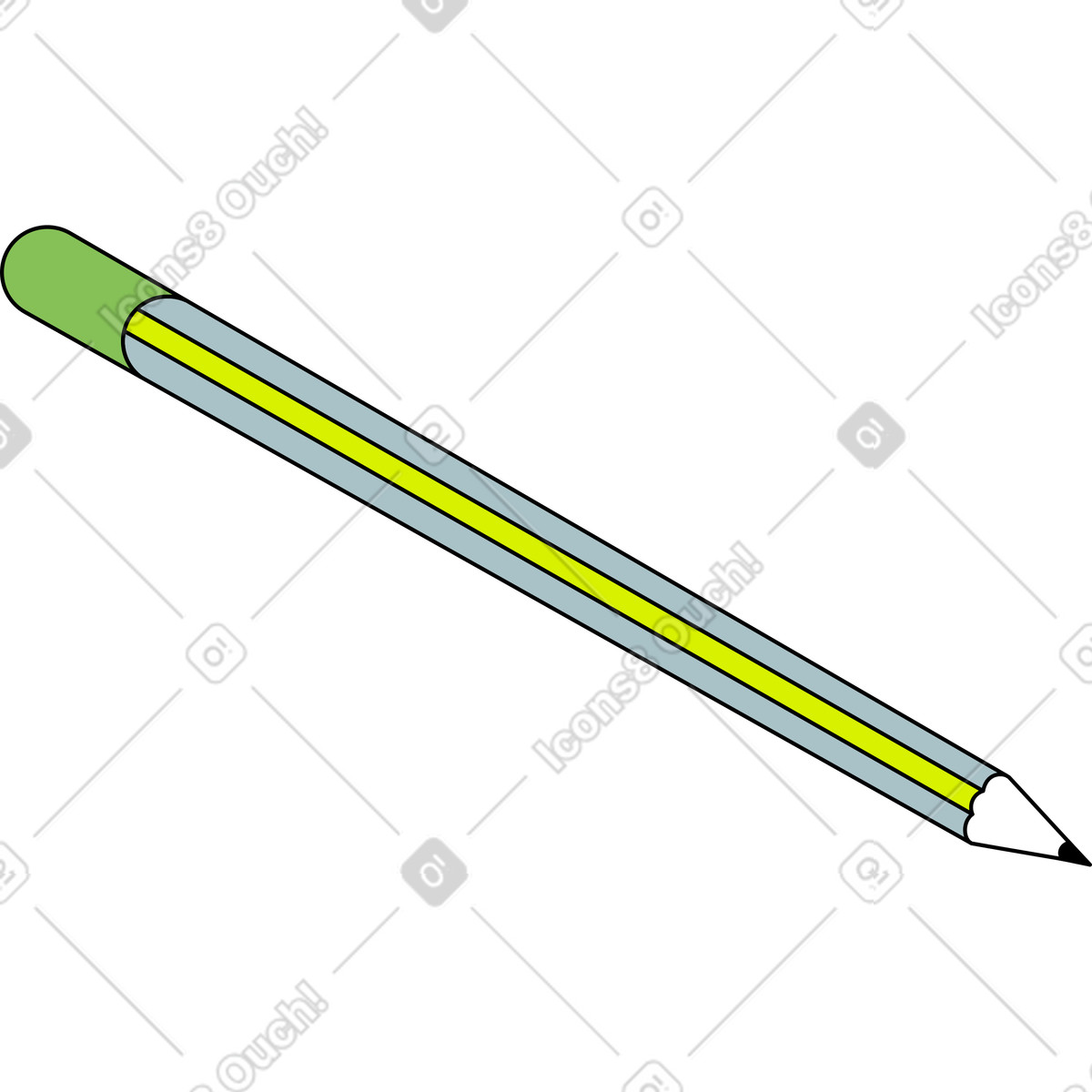 下载 Isometric 风格的 铅笔 插画，支持 PNG、SVG 格式