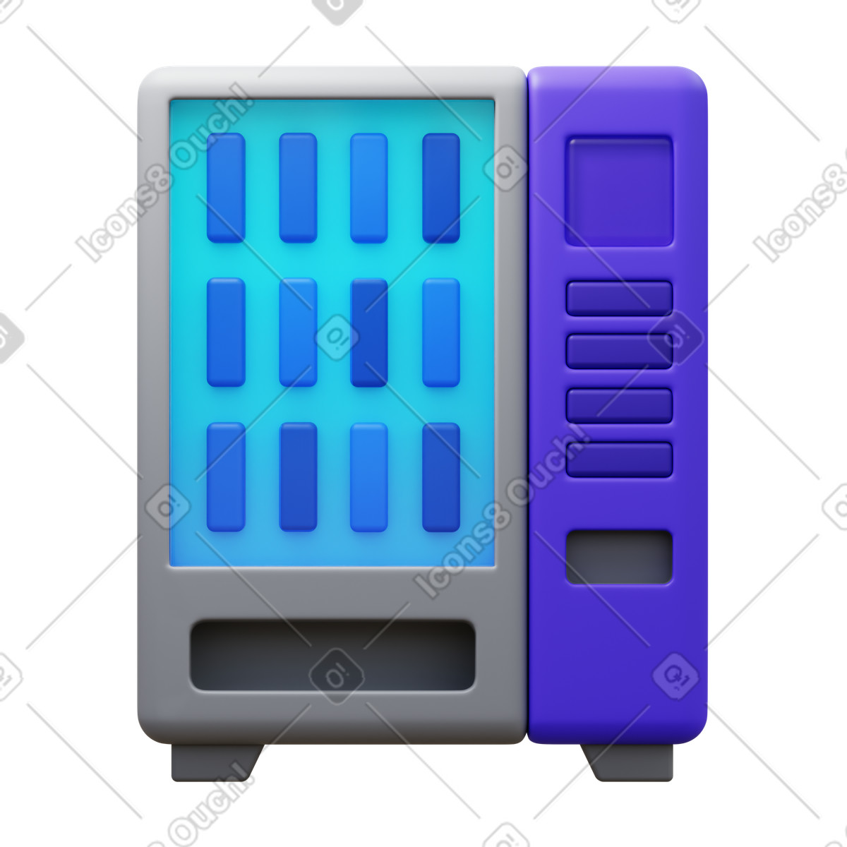 3D Fluency スタイルの Vending machine のイラストをPNG、SVG形式でダウンロード
