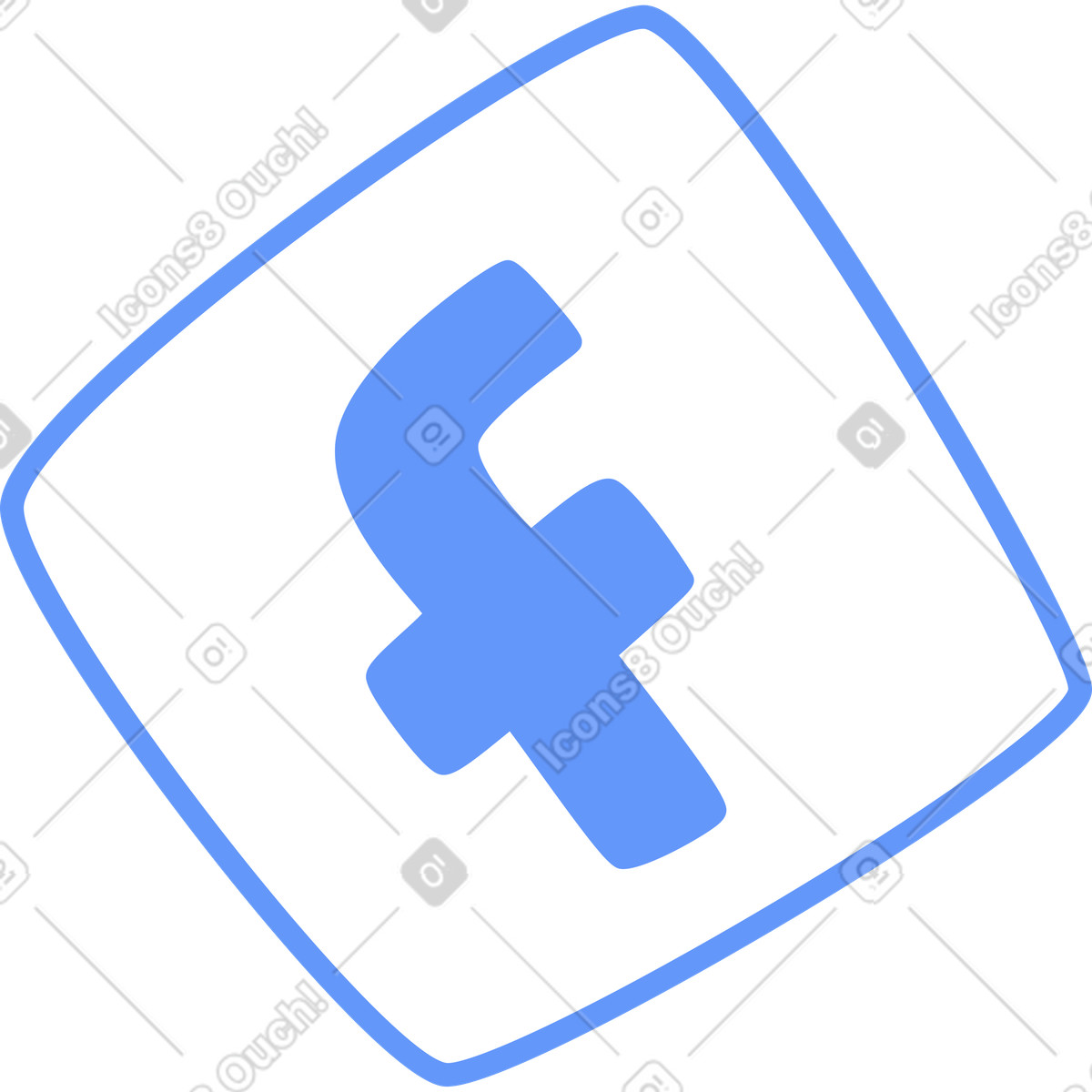 Ilustración Facebook en estilo Plain a descargar en PNG y SVG