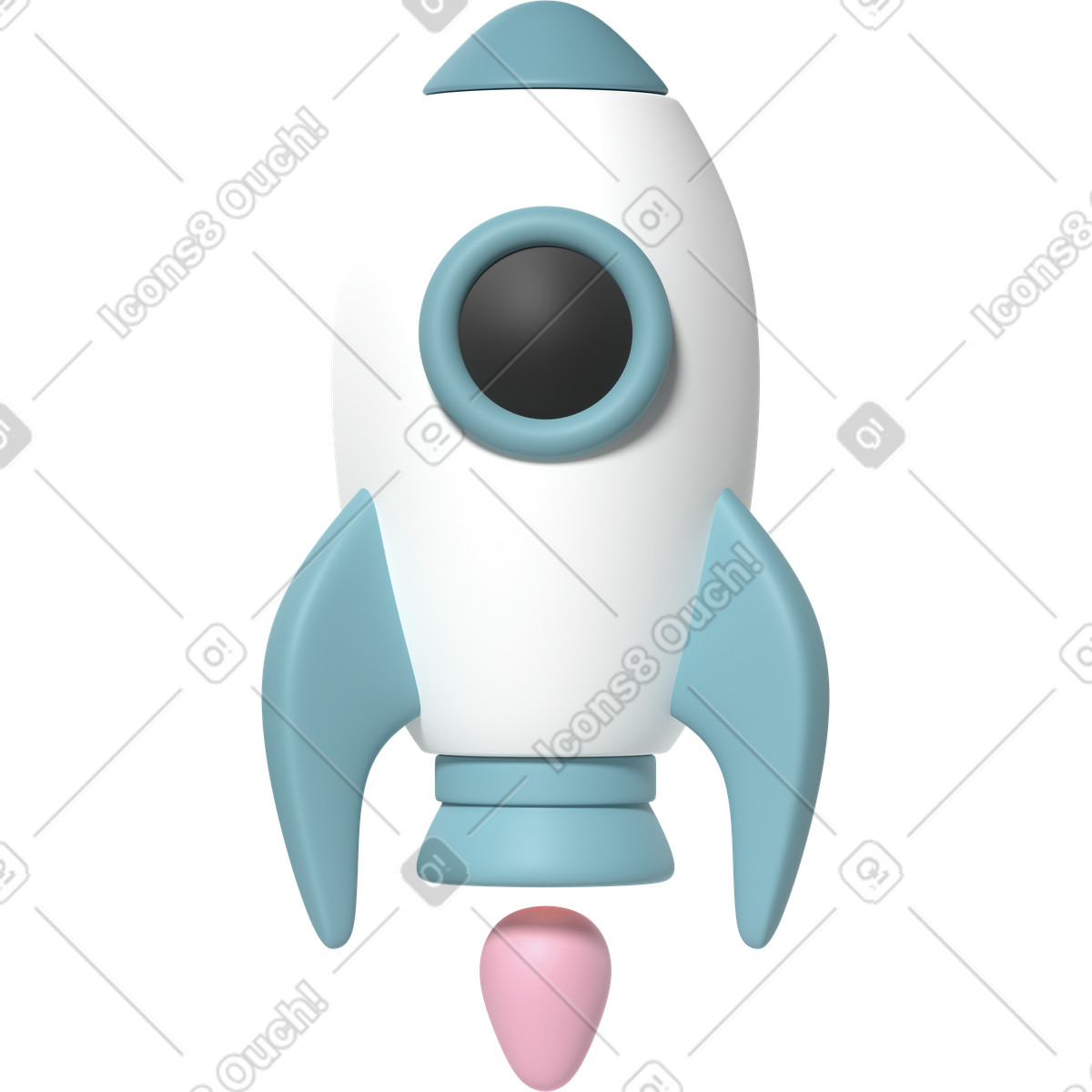 Ilustração de Rocket em no estilo 3D Casual life para baixar em PNG, SVG