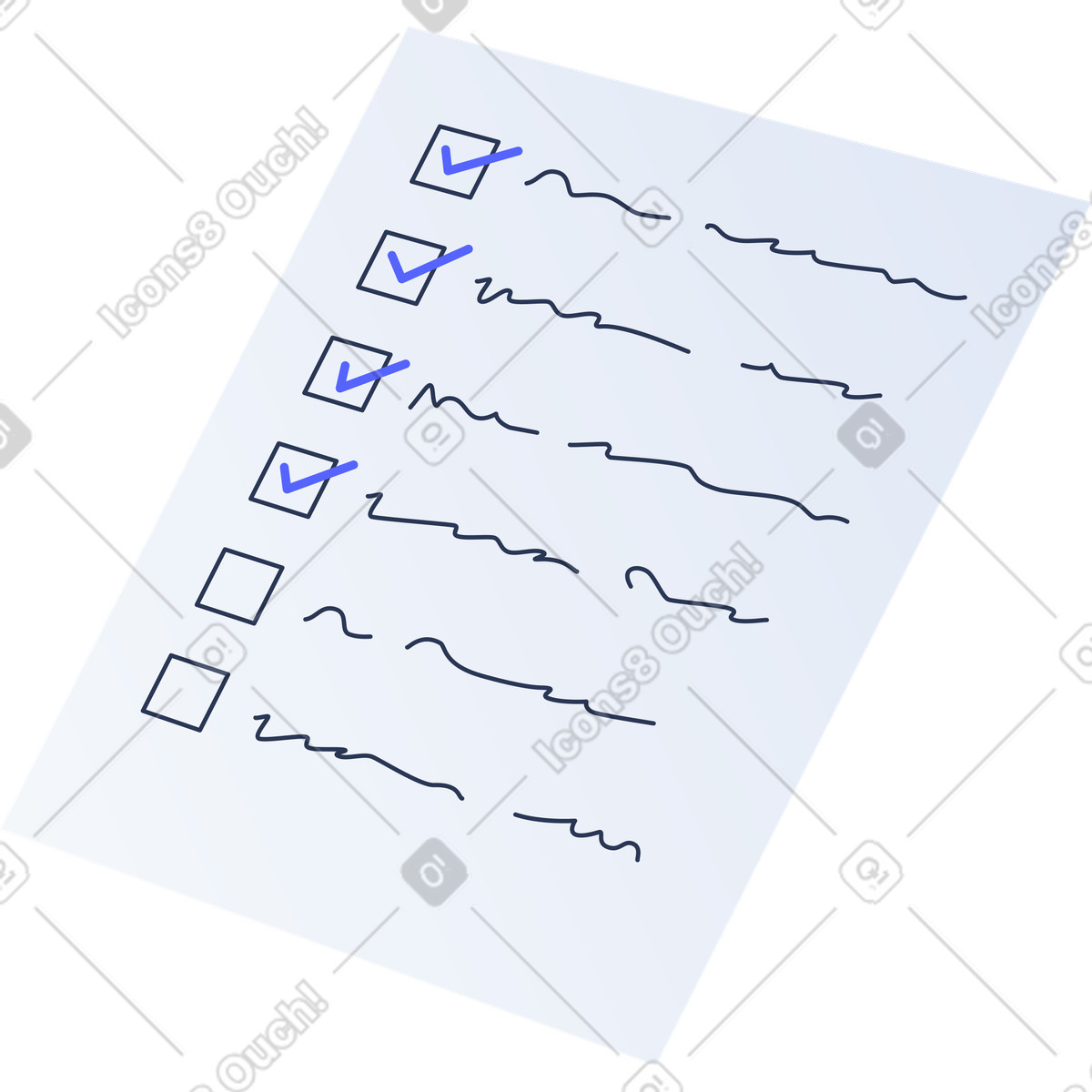 List illustration in Lucent style download in PNG, SVG