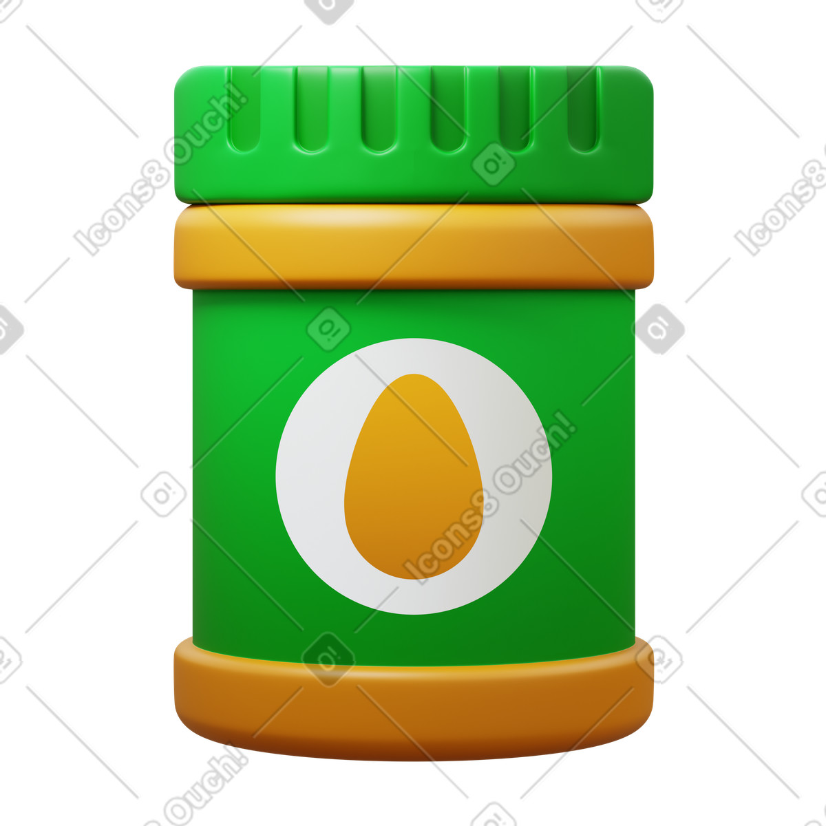 Иллюстрация Almond butter в стиле 3D Fluency — скачать в форматах PNG, SVG
