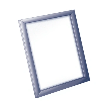 A sleek frame with clean lines and a minimalist design. It has a thin profile that emphasizes simplicity and elegance. The frame is designed to hold a piece of contemporary art, enhancing the artwork without overshadowing it. The structure is made of a sturdy material that reflects a modern aesthetic, with a smooth surface that has a matte finish. The overall appearance is refined, showcasing the concept of minimalism in an artistic context.