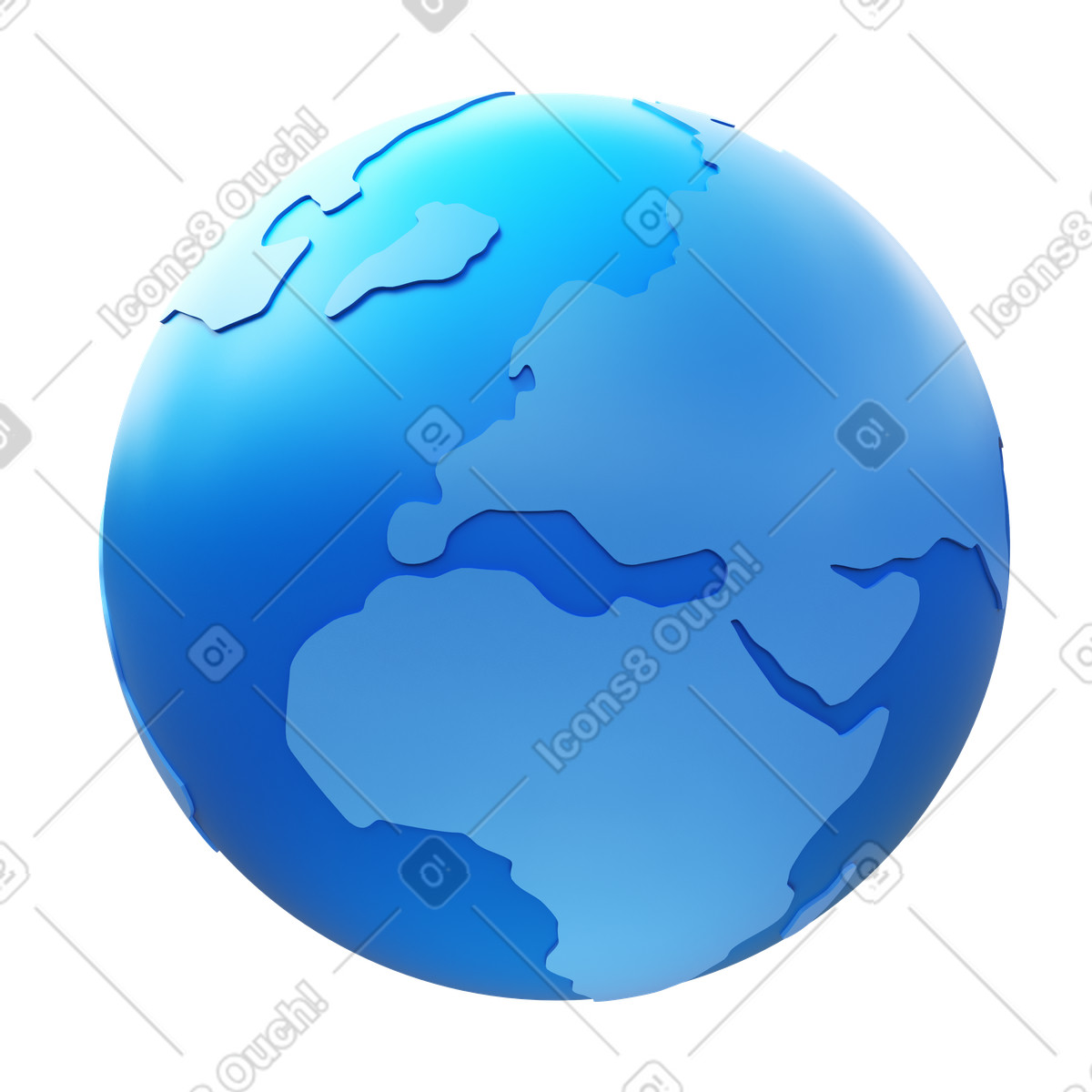 Illustration animée Globe europe dans le style 3D Fluency à télécharger aux formats GIF, Lottie (JSON), AE