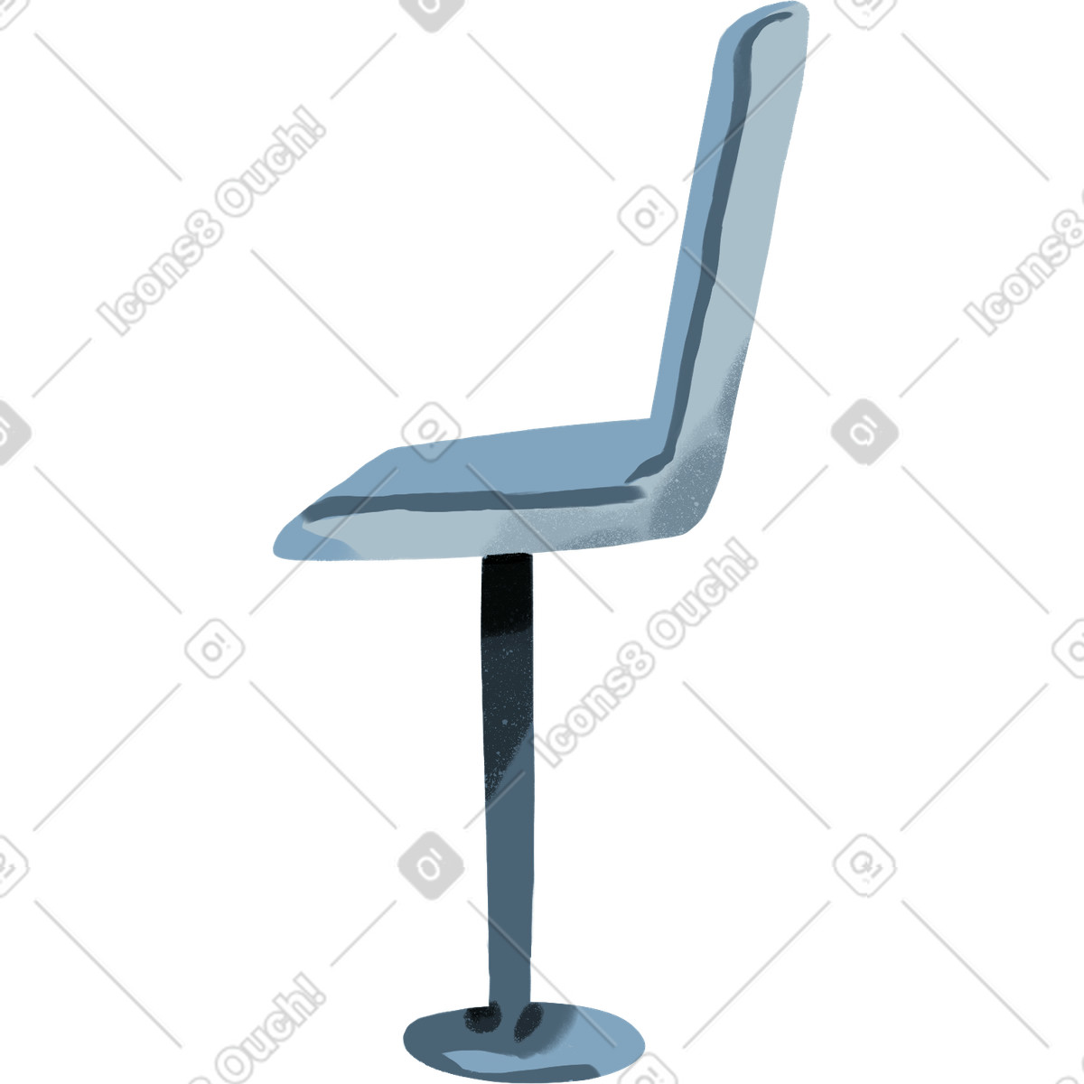 Armchair illustration in Ikigai style download in PNG, SVG