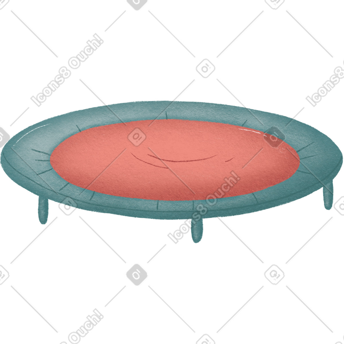 Trampolino illustrazione in stile Woolly scarica in PNG, SVG