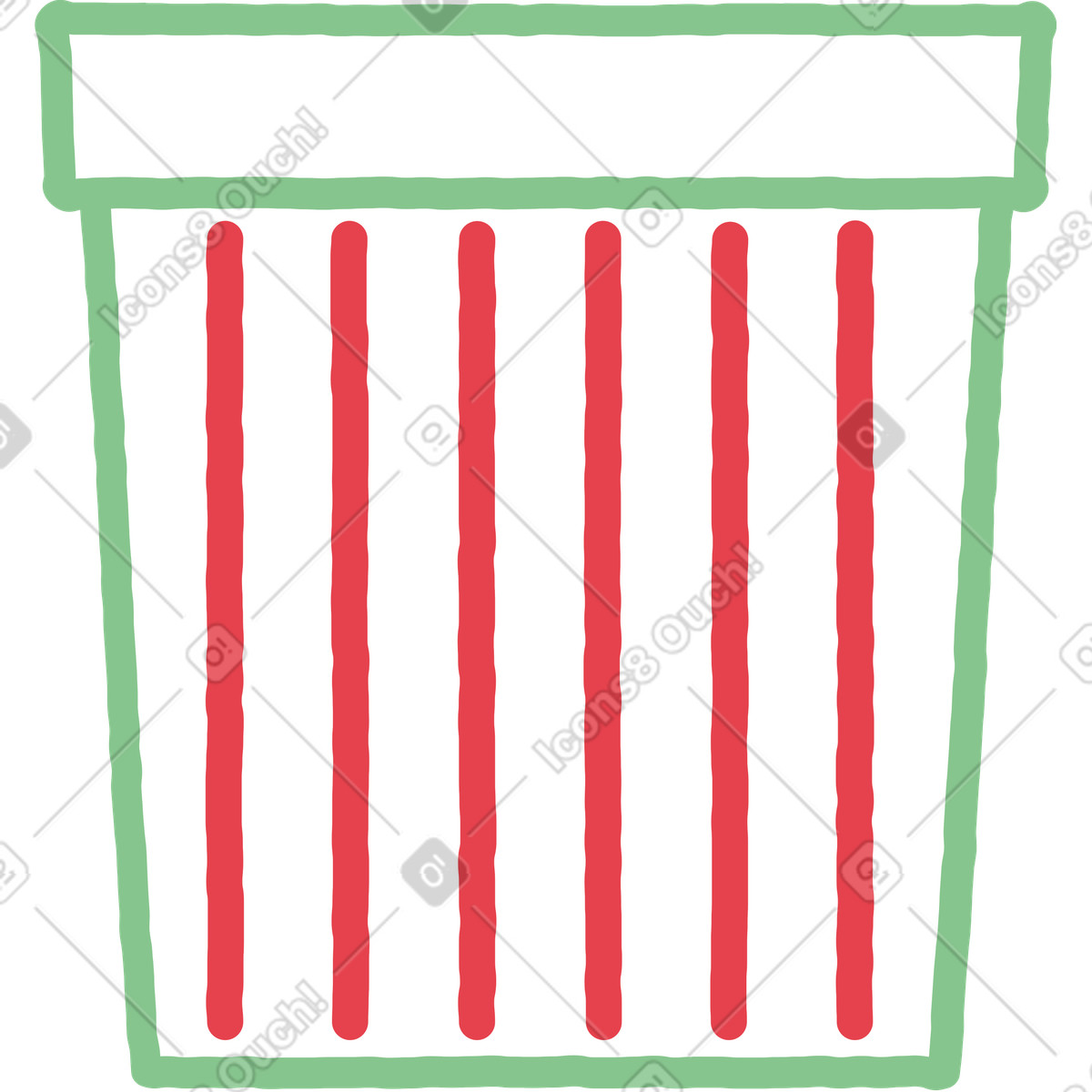 Ilustração de Lixo em no estilo Stripy para baixar em PNG, SVG