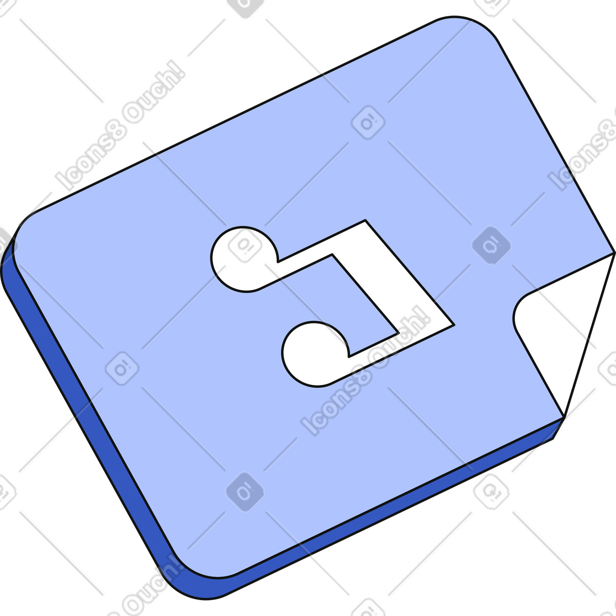 Music icon illustration in PNG, SVG