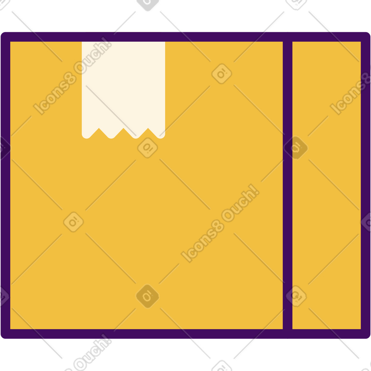 Ilustración Caja amarilla en estilo Simplistic a descargar en PNG y SVG
