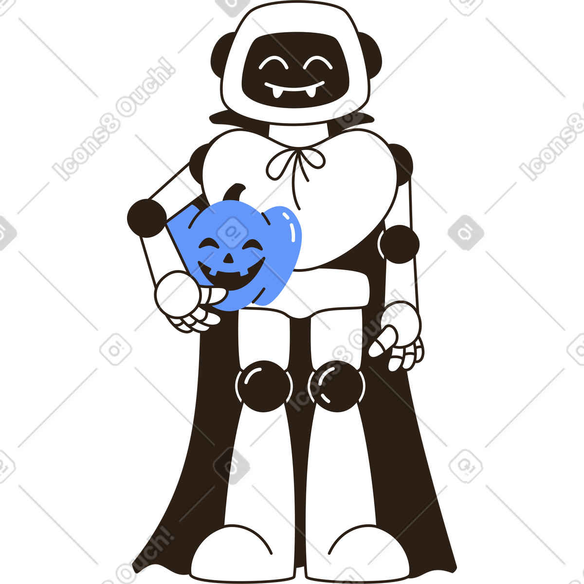 Illustration Robot vampire dans le style Plain à télécharger aux formats PNG, SVG