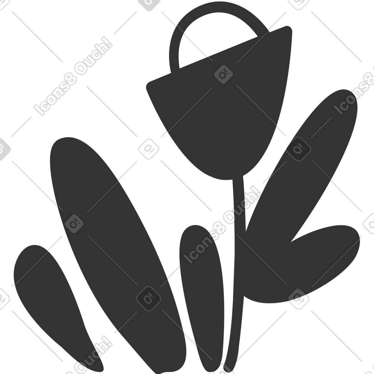 Fiore illustrazione in stile Crayon scarica in PNG, SVG