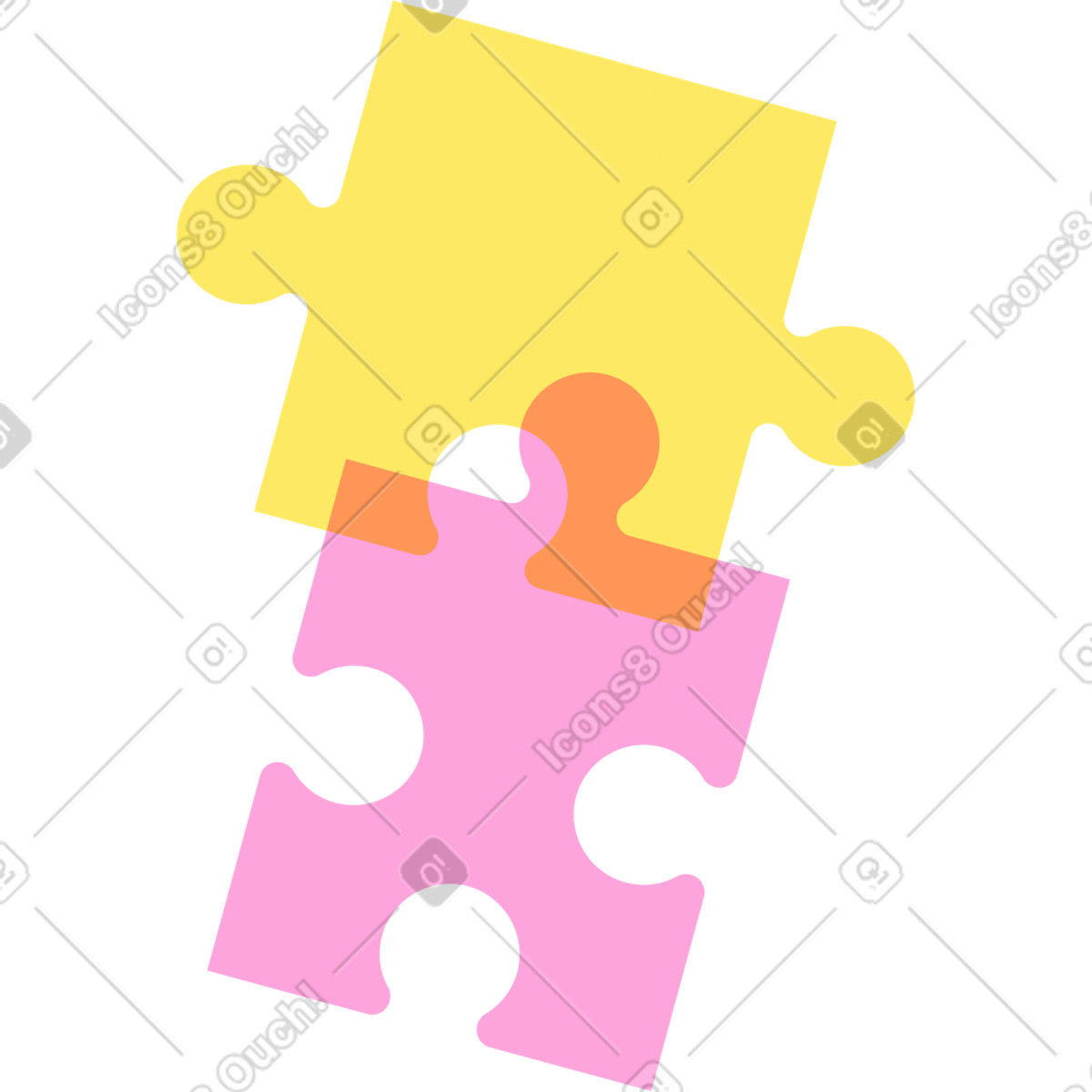 Puzzles illustration in Print style download in PNG, SVG