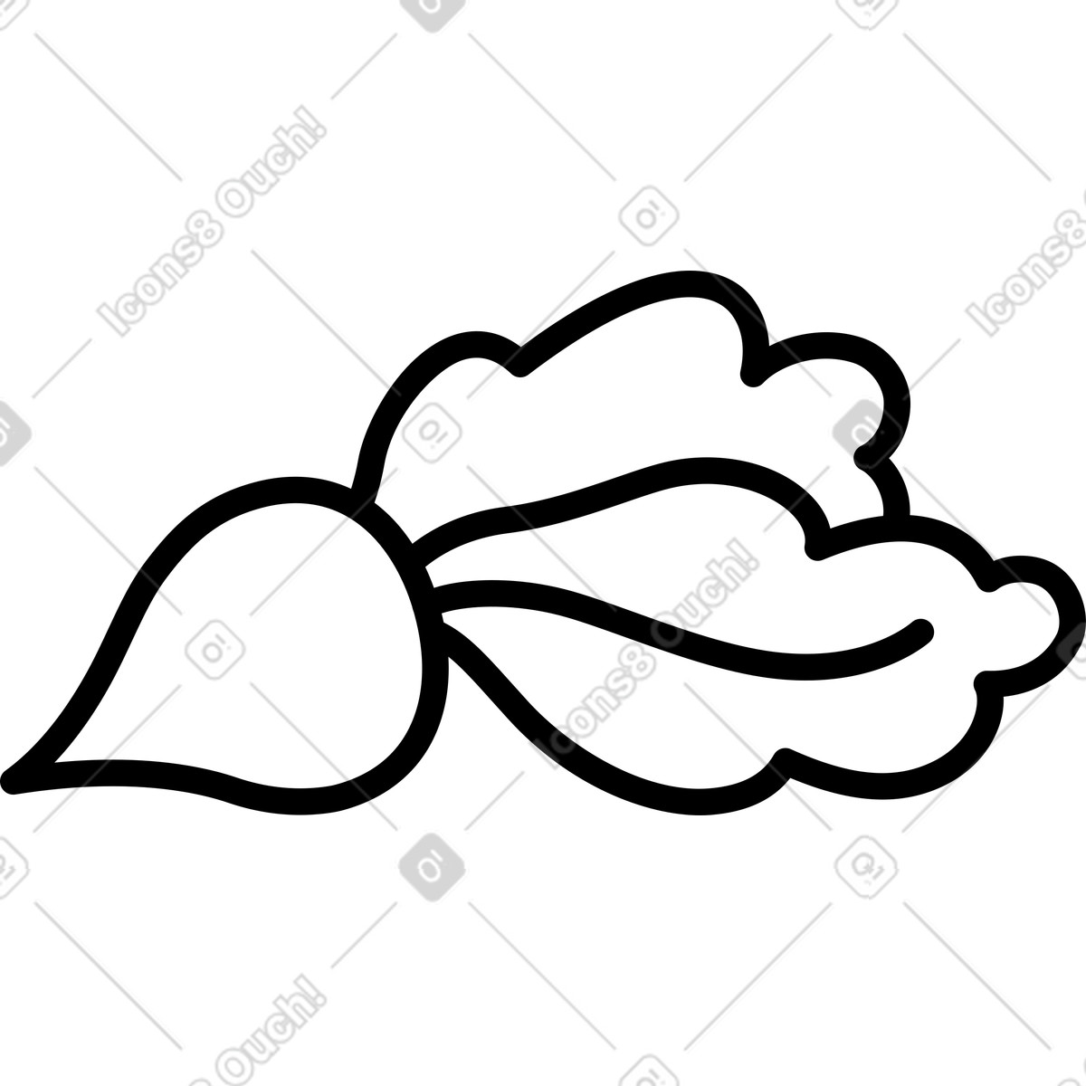 Ilustração de Beterraba com tops em no estilo Transistor para baixar em PNG, SVG
