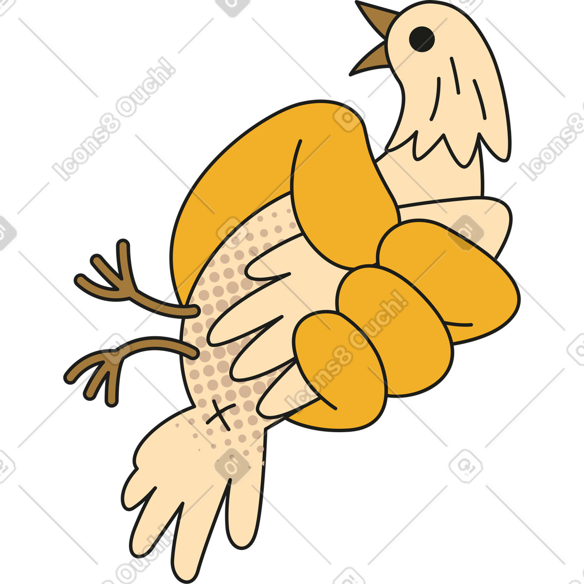 Rubber スタイルの Bird in hand のイラストをPNG、SVG形式でダウンロード