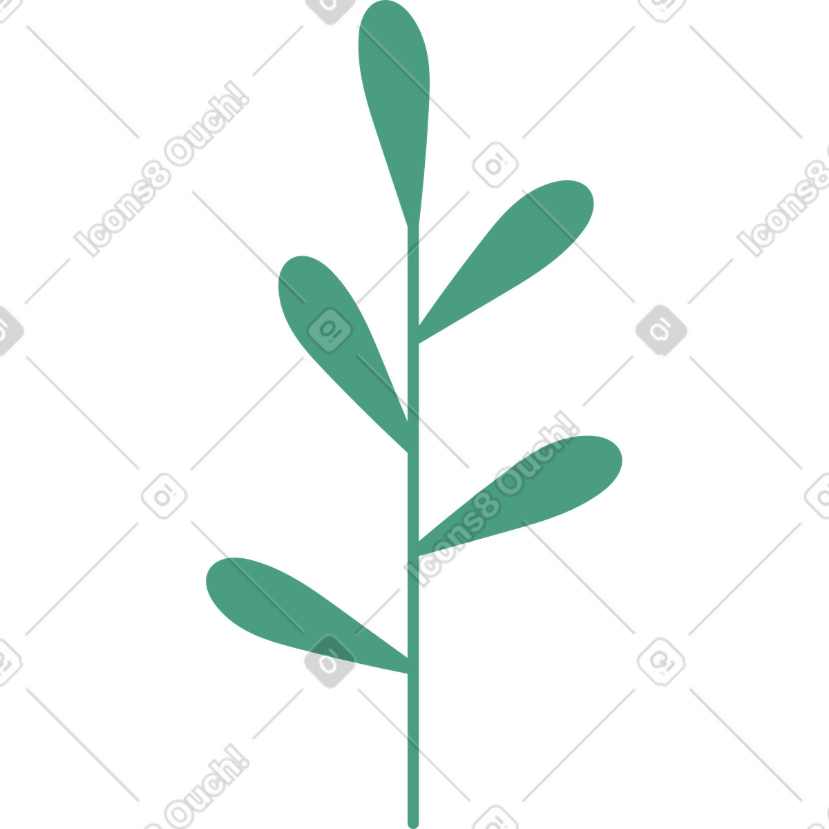 Ilustración Planta en estilo Macaroni a descargar en PNG y SVG