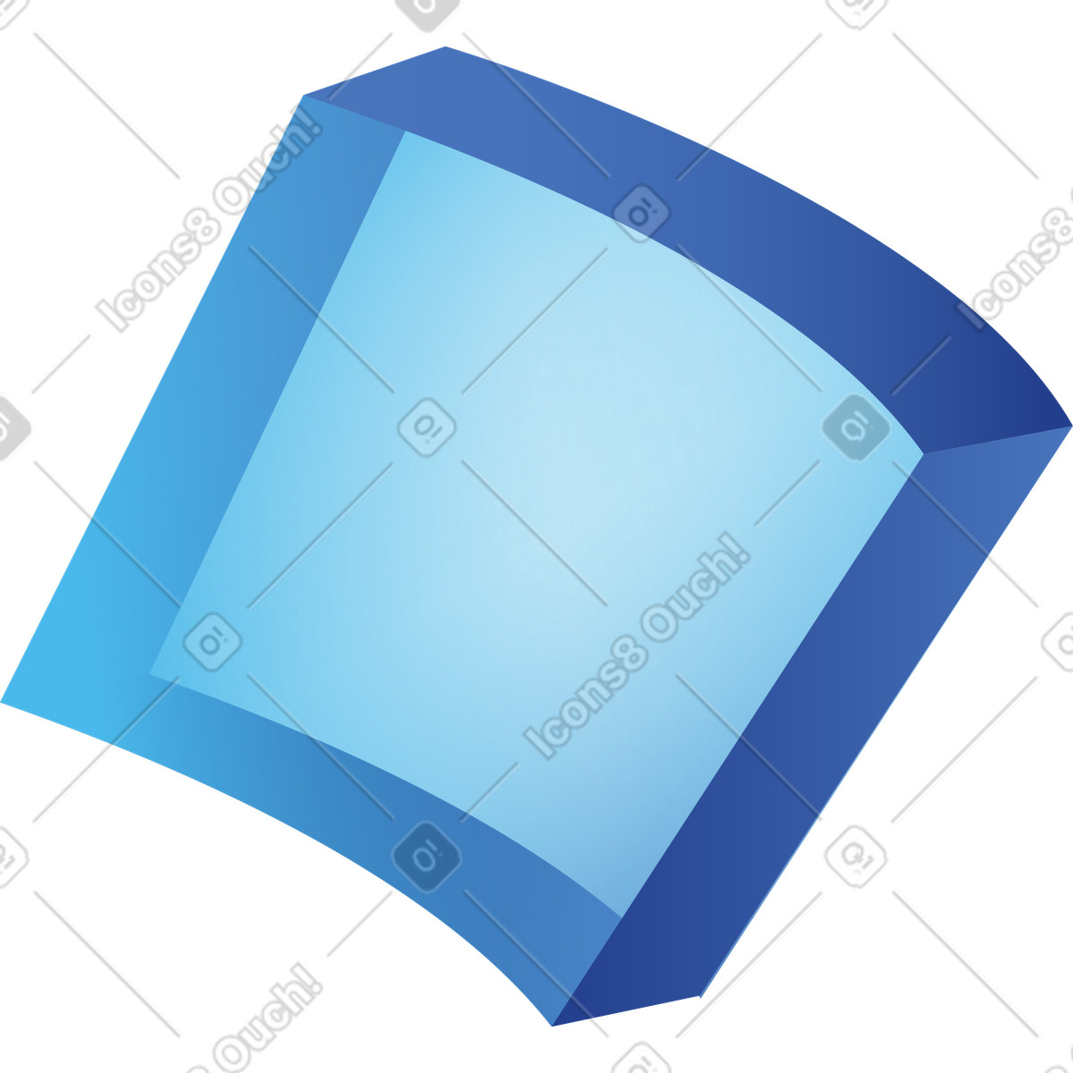 Illustration Rectangle volant dans le style Quantum à télécharger aux formats PNG, SVG