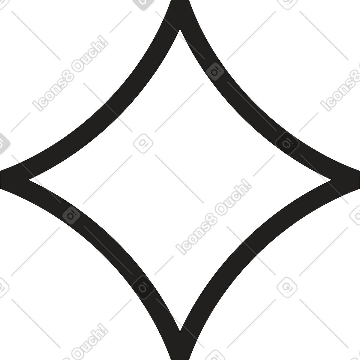 Ilustración animada Estrella cuadrada blanca en estilo Dazzle a descargar en GIF, Lottie (JSON), AE