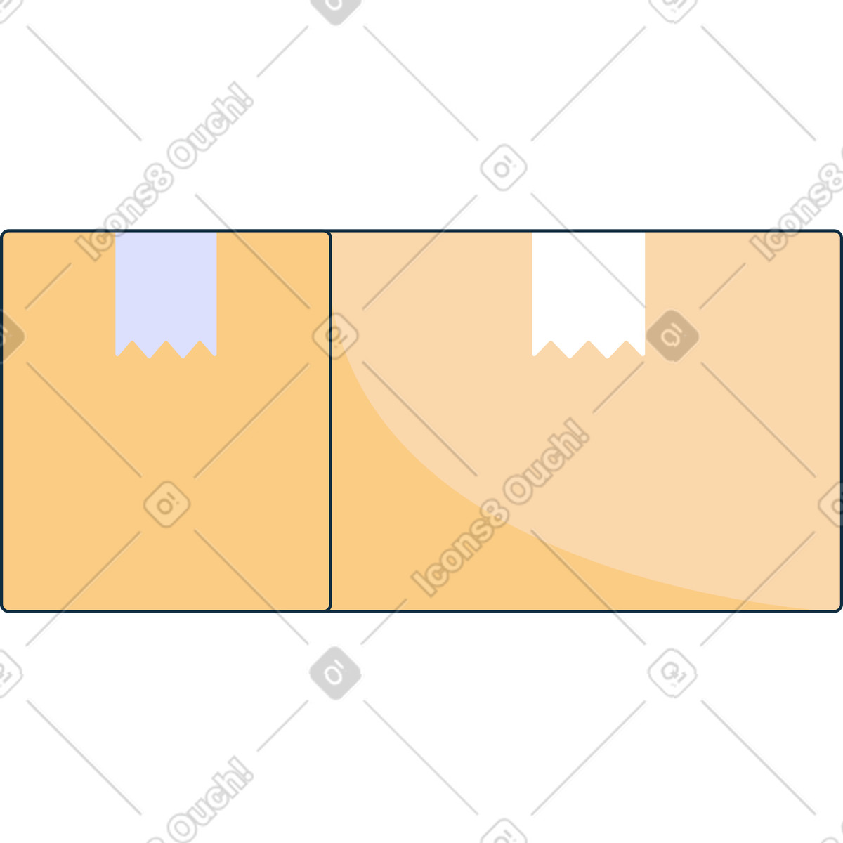 Box ohne wasserzeichen-Illustration im Bubble gum-Stil als Download in PNG, SVG
