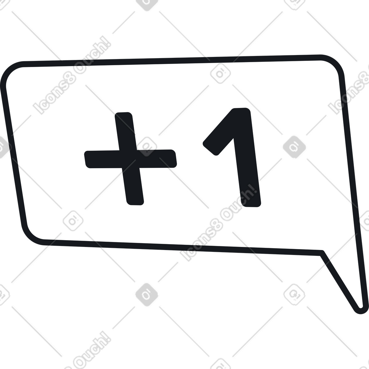 Illustration Bulle blanche avec plus un texte dans le style Breeze à télécharger aux formats PNG, SVG